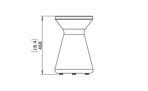Blinde Design Solo R1 Concrete Stool - Bone Finish - BLD.1.T.SOL.R1.BO